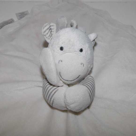 Carters Gray Giraffe MOMMY LOVES ME Security Blanket w Rattle Lovey Nunu - Picture 2 of 7
